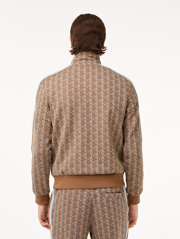 Sweatshirt with monogram print in brown - 3