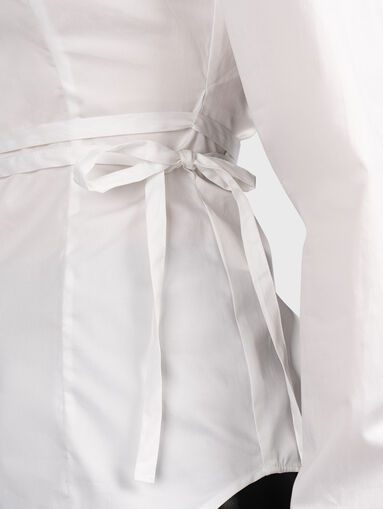White cotton shirt with laces - 3