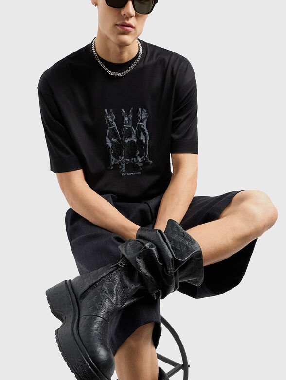 T-shirt with accent embroidery - 4