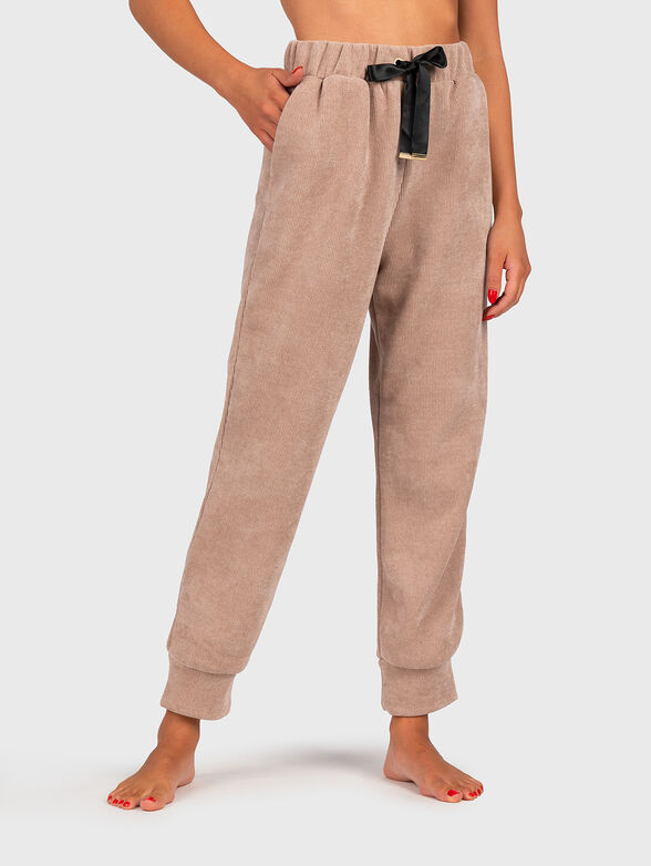 Stretch fabric jogging pants - 1