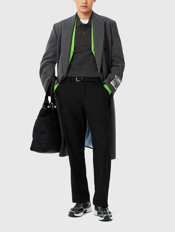 Dark gray cotton polo shirt - 2