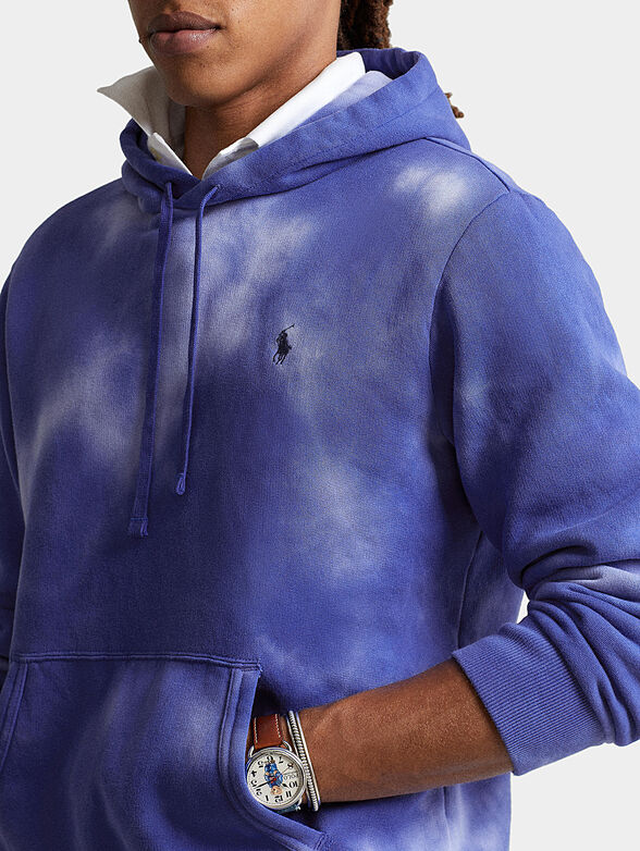 Sweatshirt with hood and tie-dye effect - 4