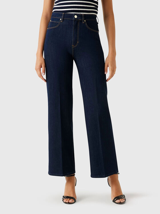 Прави дънки с широки крачоли - 1