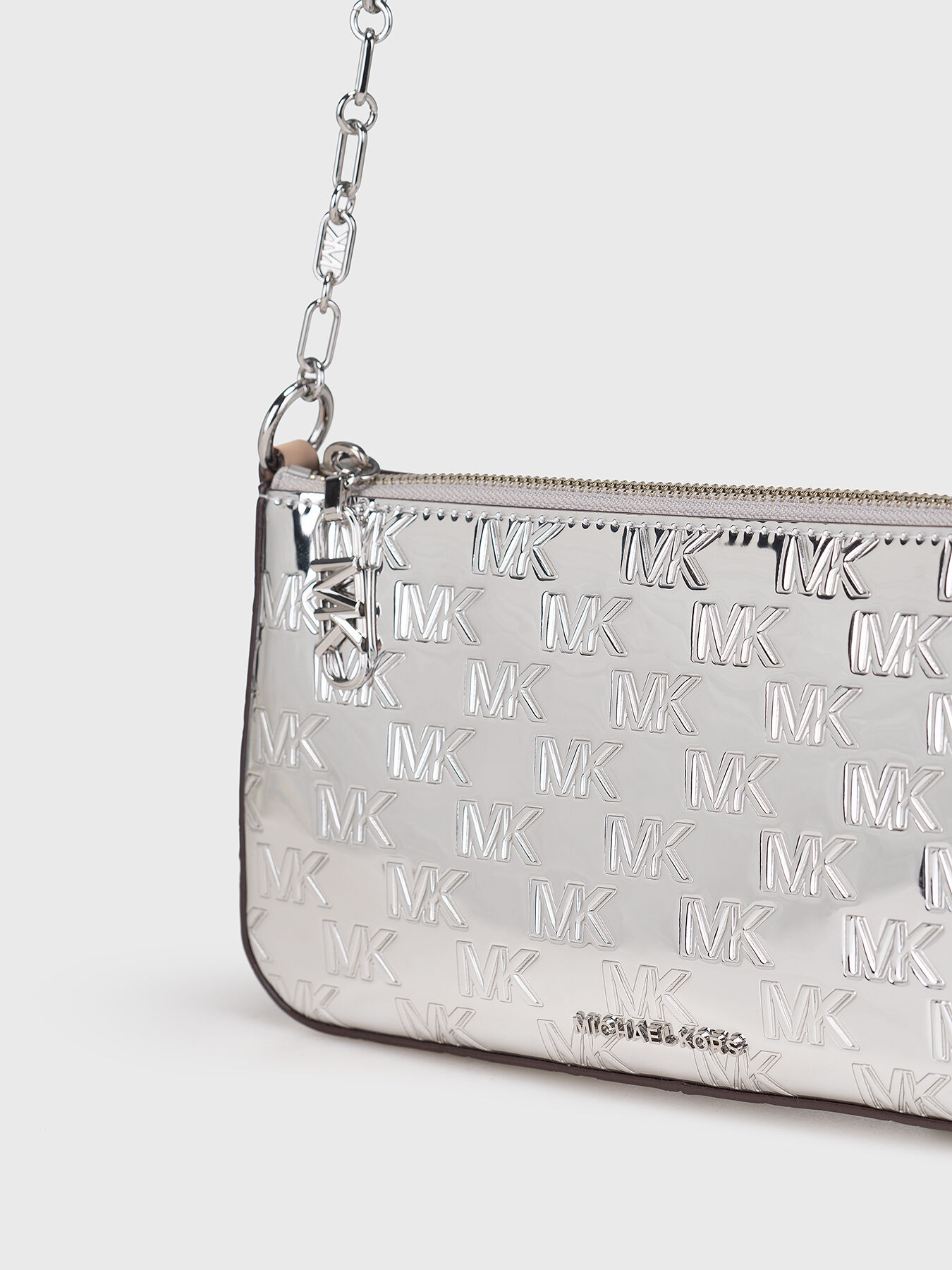 Small bag in silver color brand MICHAEL KORS