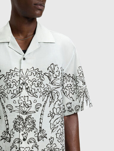 Short sleeved shirt with floral print - 4