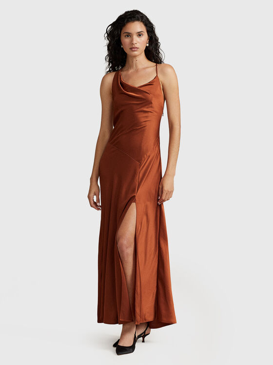 Dress with ties and accent neckline - 1