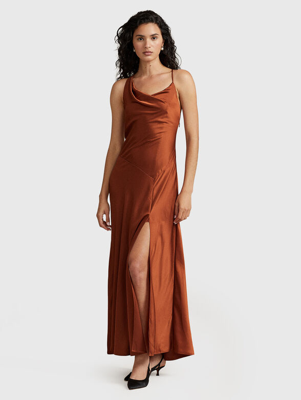 Dress with ties and accent neckline - 1