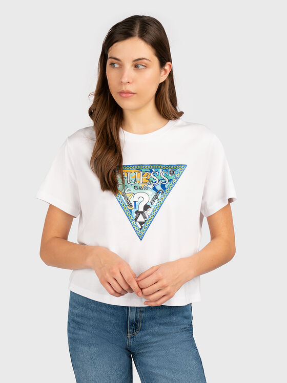 Тениска с геометрично лого  - 1