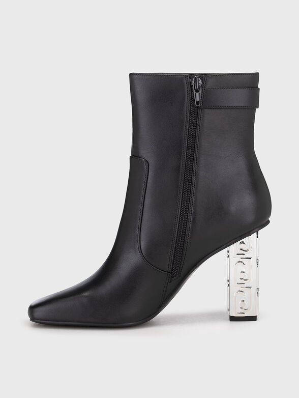 JENNIFER black boots with logo detail - 4