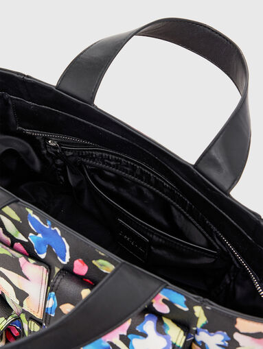 Eco leather bag with contrast print - 4