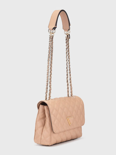 GIULLY bag with quilted effect in beige - 4