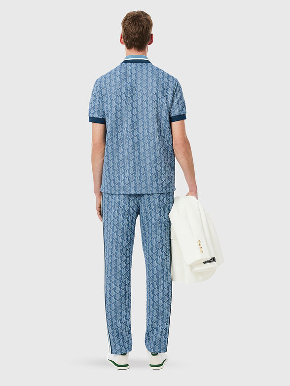 Brown sports trouser with monogram print - 2