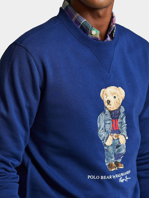 Blue sweatshirt with Polo Bear motif - 4