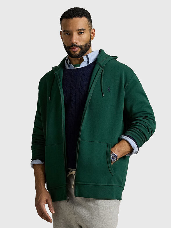 Green sweatshirt with logo - 1