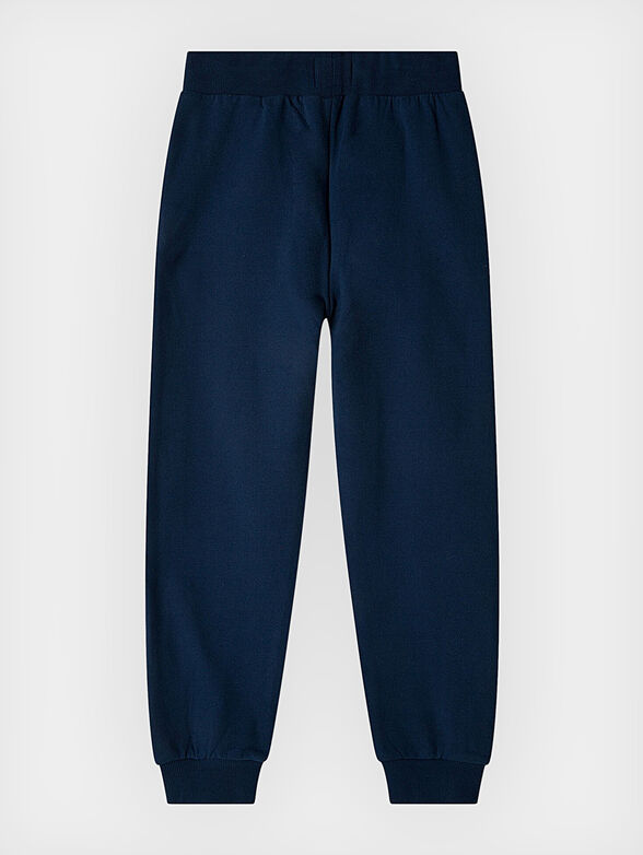 Blue sports pants with logo - 2