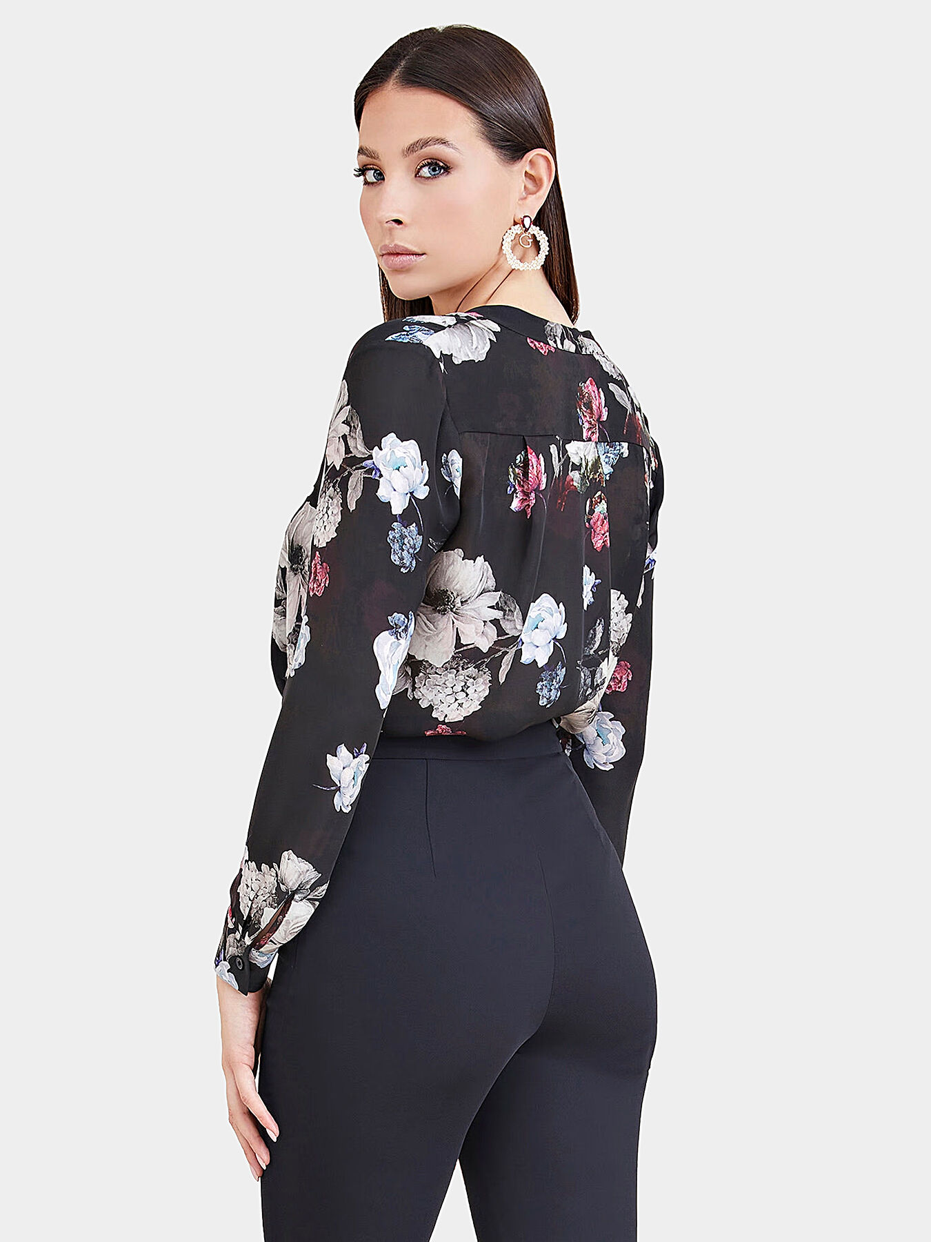 ●ONE BRILLIANT● CynthiaOB434Black Cynthia-OB434-Black CYNTHIA silk blouse brand Marciano — Globalbrandsstore.com/en
