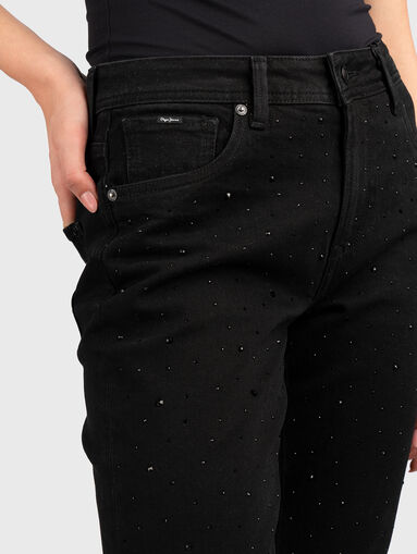 SPARKLE black jeans with rhinestones - 4