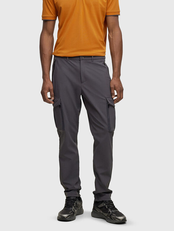 Grey pants with cargo pockets  - 1