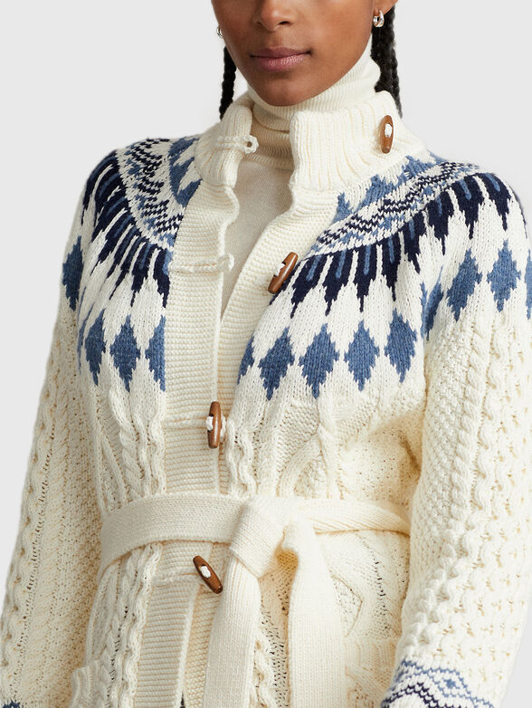 Wool blend cardigan  - 4