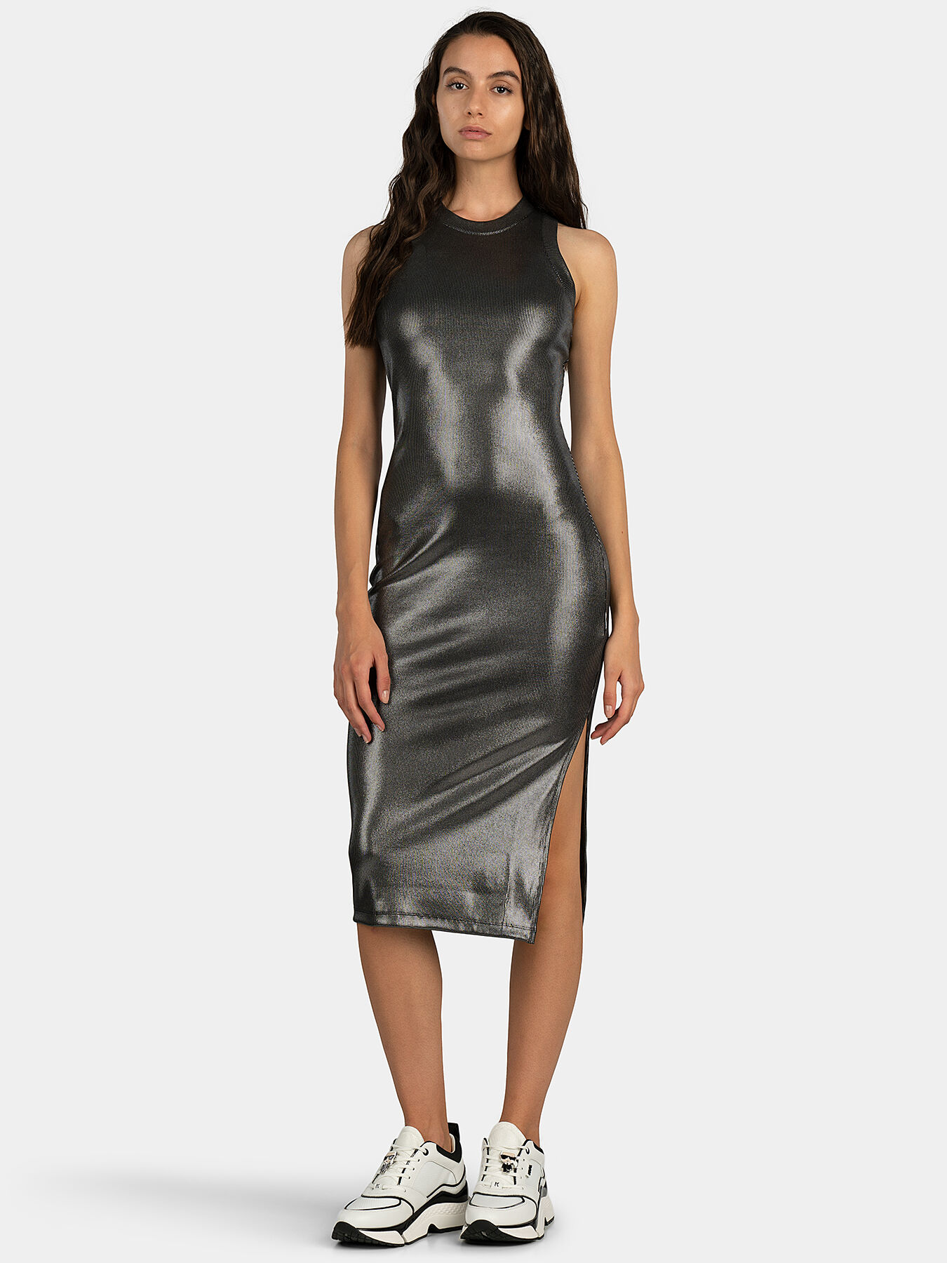 LUPITA Silver dress brand GUESS Globalbrandsstore en