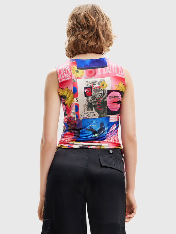 CRASH top with multicolour print - 3