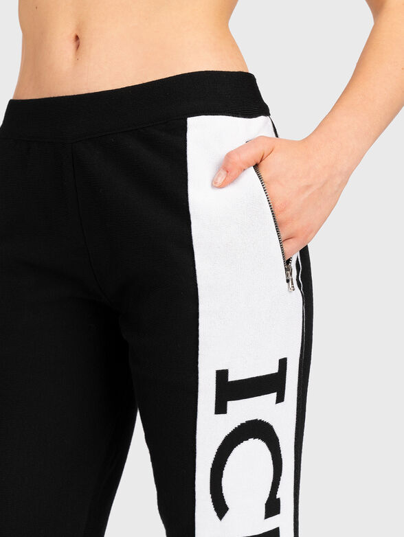 Pants with contrasting logo inscription brand ICEBERG ...