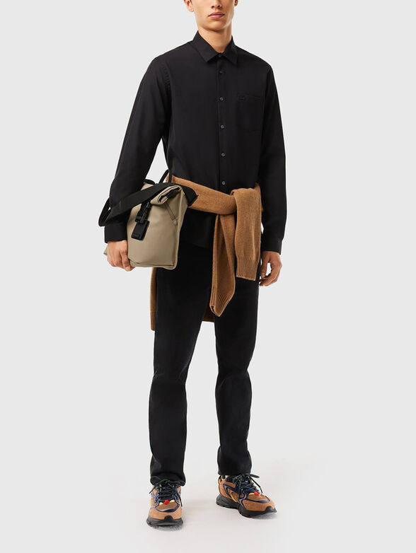 Black shirt in cotton  - 2