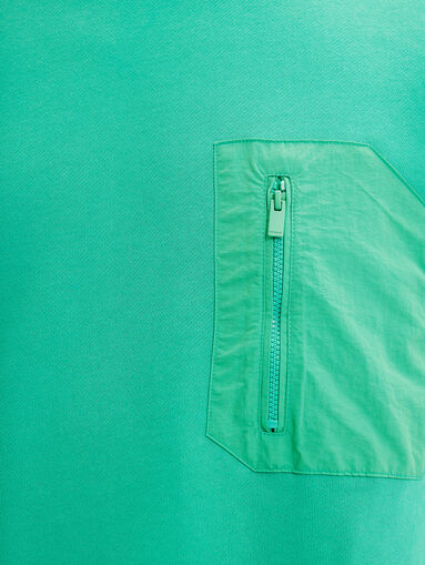 SWEAT DYLAN green sweatshirt with accent pocket - 5