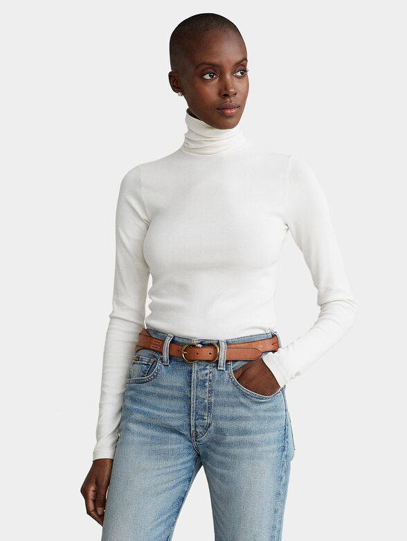 White turtleneck sweater - 1