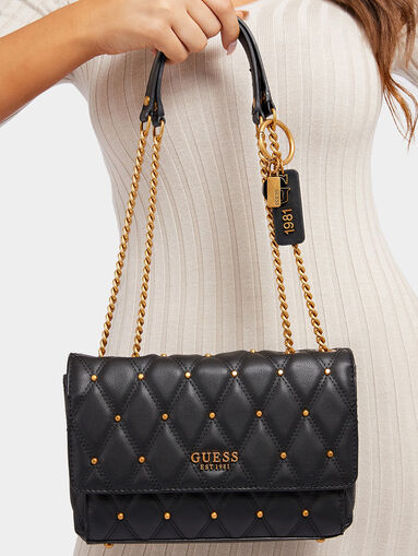 TRIANA bag with quilted effect and metal studs - 3