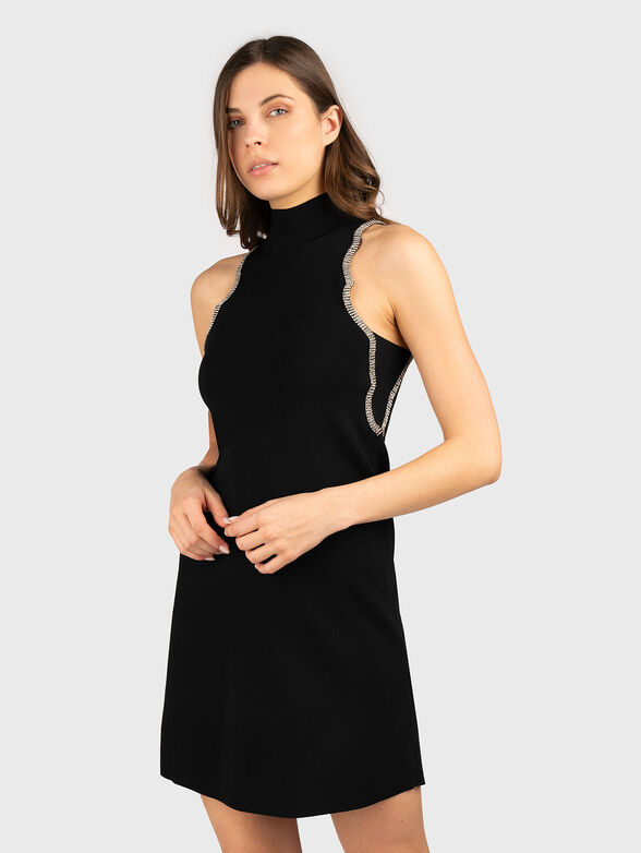 Mini dress with rhinestones - 0