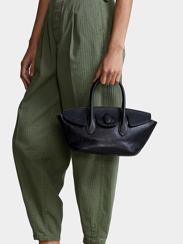 Small leather bag with accent clasp - 2