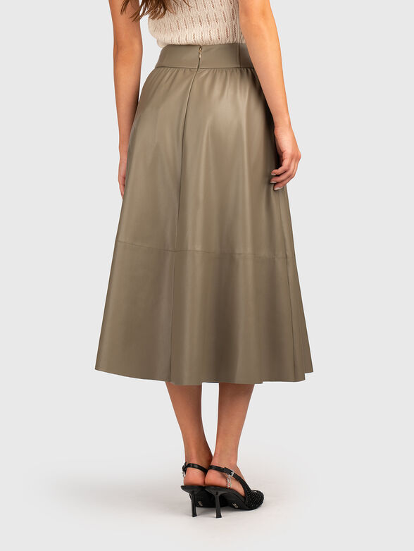Faux leather midi skirt - 2