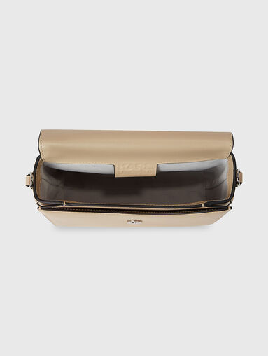 K/SIGNATURE leather crossbody bag in beige - 5