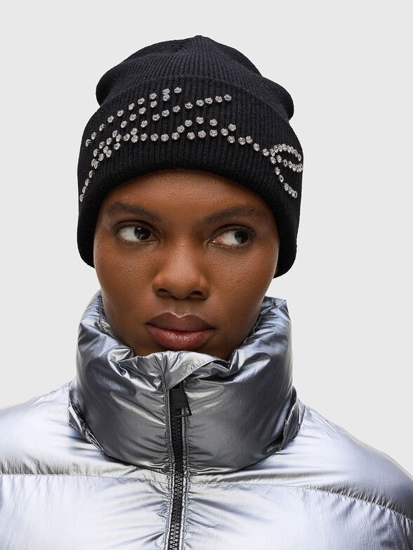 K/SIGNATURE rhinestone beanie - 2