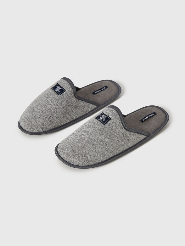 VARSITY II grey slippers with logo - 1