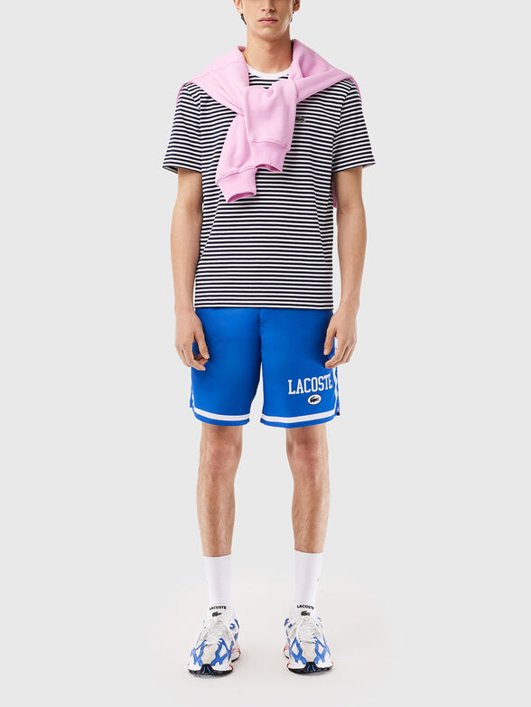 Striped T-shirt with logo embroidery - 2