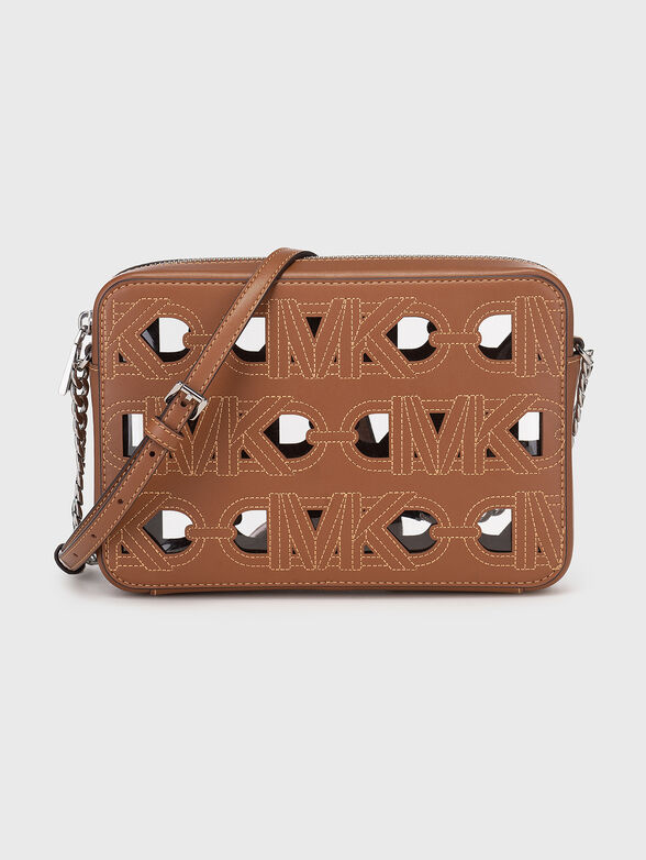 Perforated logo-detail crossbody bag  - 1