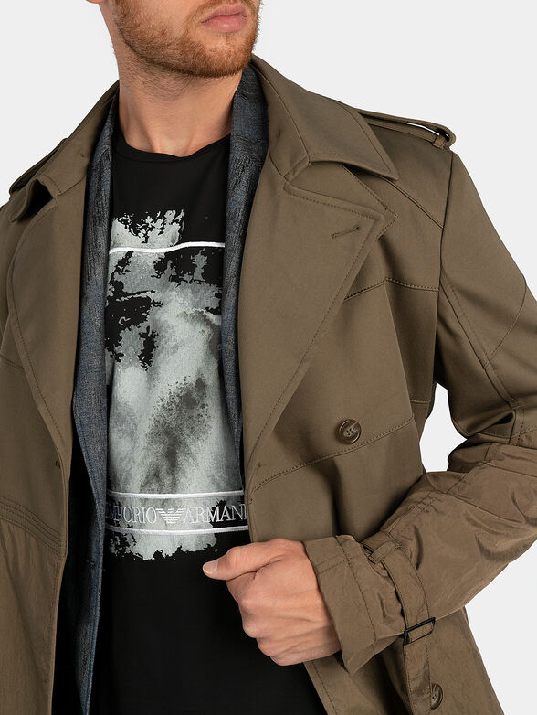 Cotton t-shirt with print and logo embroidery - 4