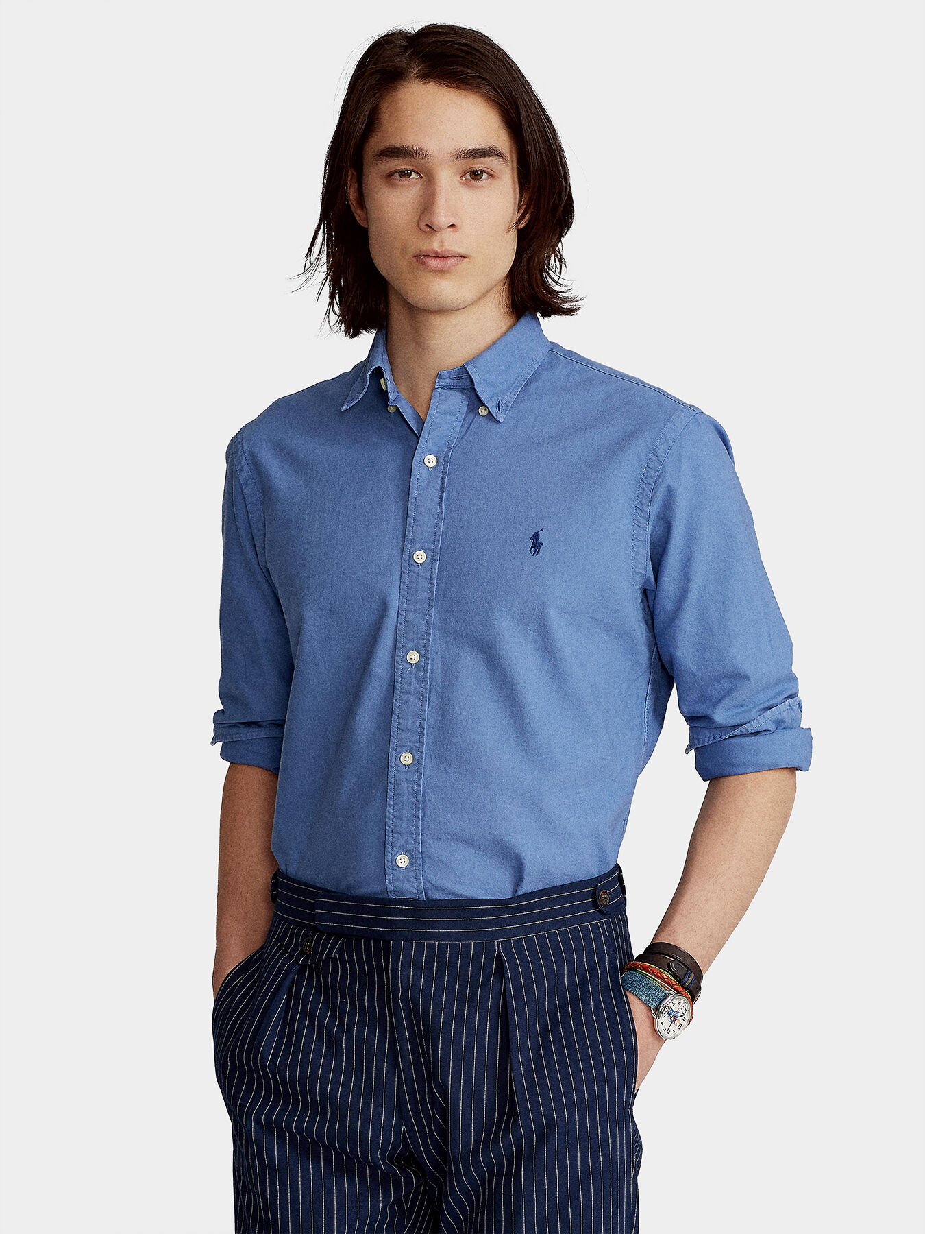 Shirt with buttons on the collar brand POLO RALPH LAUREN Globalbrandsstore en