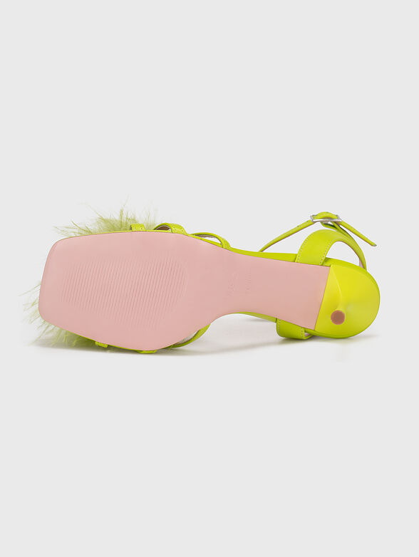 CAMELIA 08 black leather sandals heel - 5