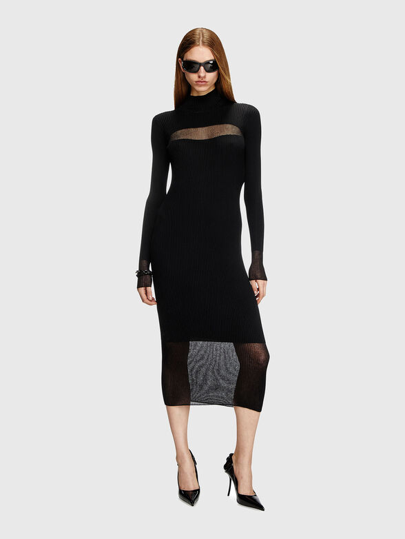 Wool dress with sheer effect - 1