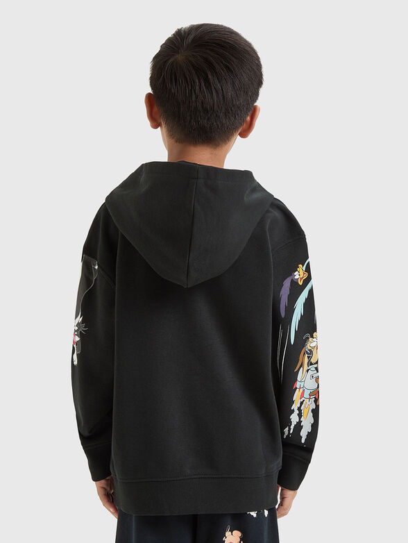 Black sweatshirt with print - 3