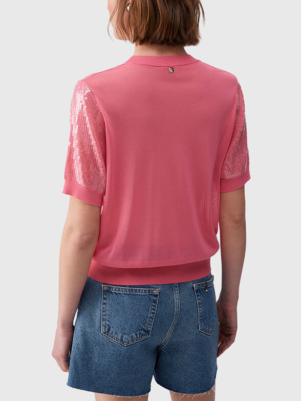 Blue sequined sweater - 3