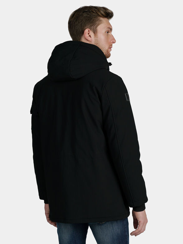 Padded parka jacket in black color - 3