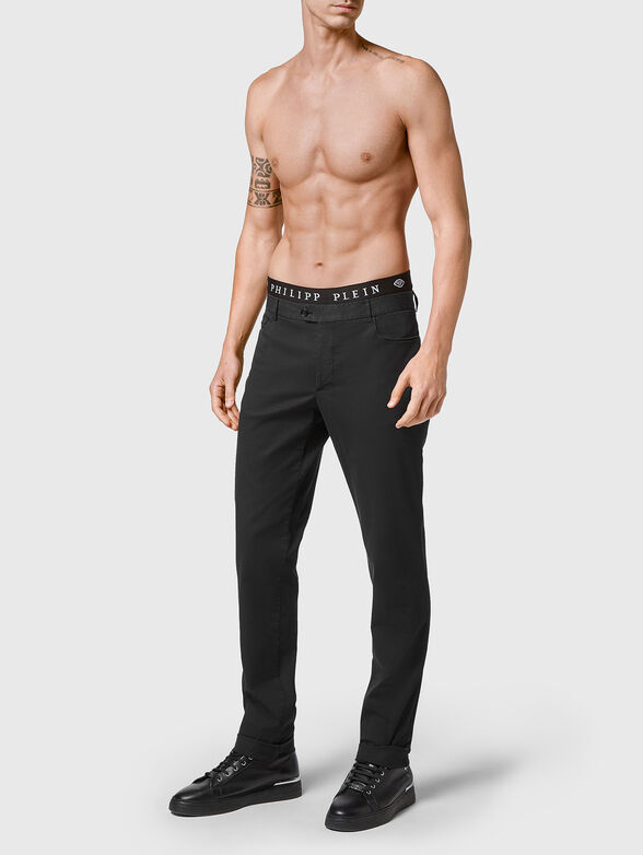 Slim fit trousers in black - 4