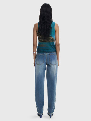 Top with accent print - 3