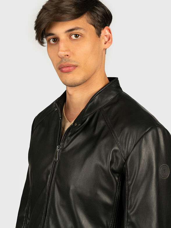 Faux leather biker jacket - 2