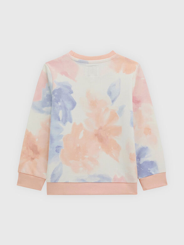 Sweatshirt with floral print and logo - 2
