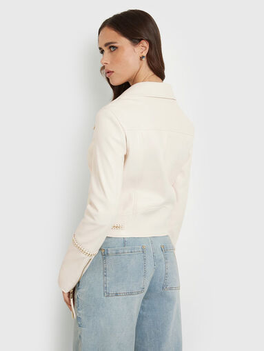 ALICE eco leather jacket in beige - 3